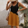 thumbnail image 4 of LYXSSBYX Summer Dresses for Women 2024 Women's Casual With Pockets Summer Boho Beach Dress T-Shirts Dress V Neck Loose Tank Dresses, 4 of 4