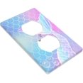 thumbnail image 3 of Mermaid Light Switch Cover Cover Electrical Duplex Combination For Kids Girls Bedroom Kitchen Home Bathroom Decor -2 Outlet, 3 of 7