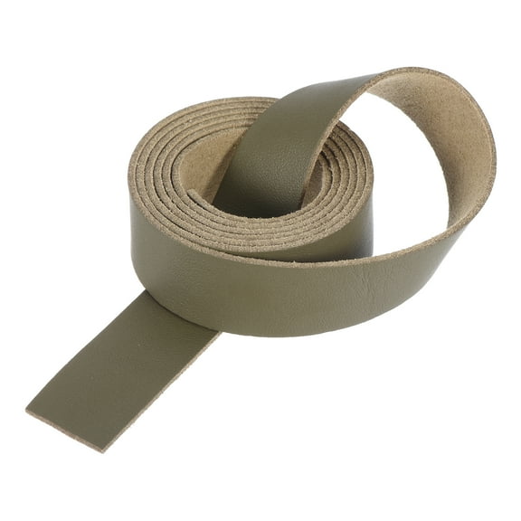 Leather Straps Strip Belt 2cm(0.8" Width) Leather Strips String Army Green for DIY Craft, Key Chains