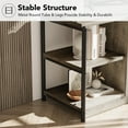 thumbnail image 4 of Farmhouse TV Stand for 65+ Inch TV, Industrial Tv Stands with 2 Mesh Door and Shelves, with Storage Cabinet, Rustic Dark Wood Media Console Table for Living Room, Bedroom, 4 of 8