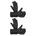 thumbnail image 3 of Bewildely 1 par de guantes Guantes resistentes al calor Recubrimiento de silicona Manoplas para horno de microondas Manga larga que ahorra Negro 2piezas, 3 of 6