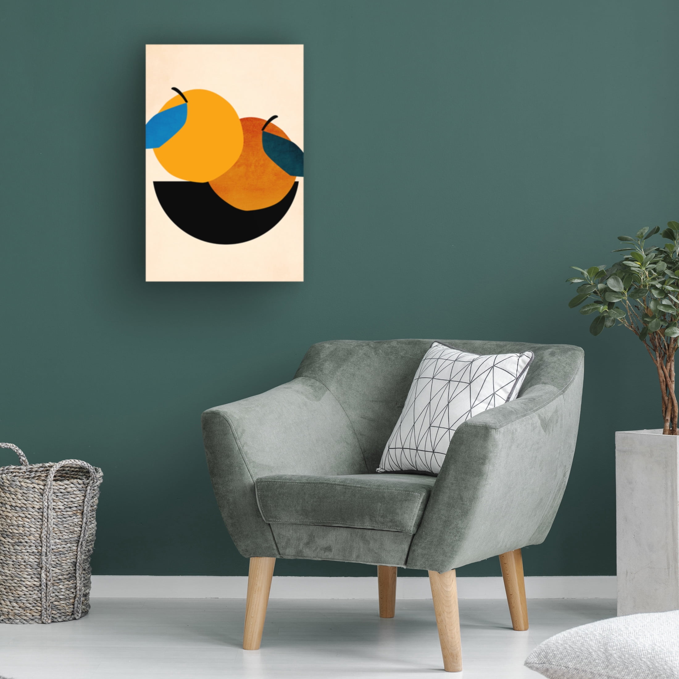 Trademark Fine Art Kubistika Two Oranges Canvas Wall Art
