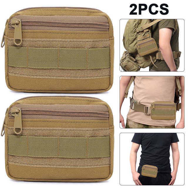 Kuymtek Mini Riñonera Unisex Organizador Bolsillo Herramientas para (café) 2 Uds.