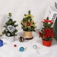 thumbnail image 6 of 1 Pack Tabletop Mini Christmas Tree, 7.87" Artificial Christmas Tree Miniature Pine Christmas Tree with Flower and Bowknot Perfect for Christmas Decorations, Home, Kitchen, Dining Table, 6 of 9