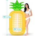 thumbnail image 2 of PineappleGiant Inflatable Pool Float, Inflatable Pool Floats, Inflatable Raft for Summer, Giant Pool Lounger, Pool Accessories, Lake Floats & Pool Toys, Summer Fun for Pool, Lake, Beach Party, 2 of 6