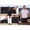 thumbnail image 6 of RICHCOIN Mens Casual Linen Shorts Elastic Waist Drawstring Loose Fit Summer Beach Vacation Shorts with Pockets, 6 of 7