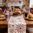 thumbnail image 5 of Twfbrm 4th of July Table Runner, 13x72 Inch Cotton Linen Star and Stripes Patriotic Table Runner, Red White and Blue Seasonal Kitchen Dining Table Decoratios for Independence Day, Memorial Day, Party, 5 of 6
