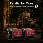 PowerSmart 4400W Inverter Generator, Gas Powered, CO Detect, Home Backup & Outdoor Use, 62 lbs, EPA Certified
