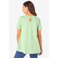 thumbnail image 2 of Roaman's Women's Plus Size Ultimate Cotton Crewneck Short Sleeve Swing Tee, 2 of 6