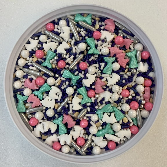 Unicorn Head and Mermaid Tail Confetti Sprinkles, Cake, Cookie, Donut, Cakepop Toppings, 6 oz.