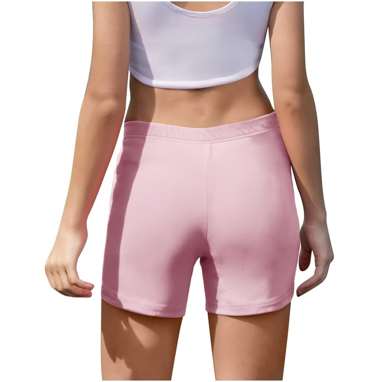 FAIWAD Girls Cotton Boy Shorts Stretch Elastic High Waist