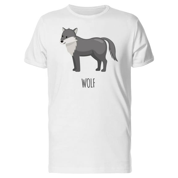 Cute Illustration Of A Wolf Tee Men's -Image by Shutterstock