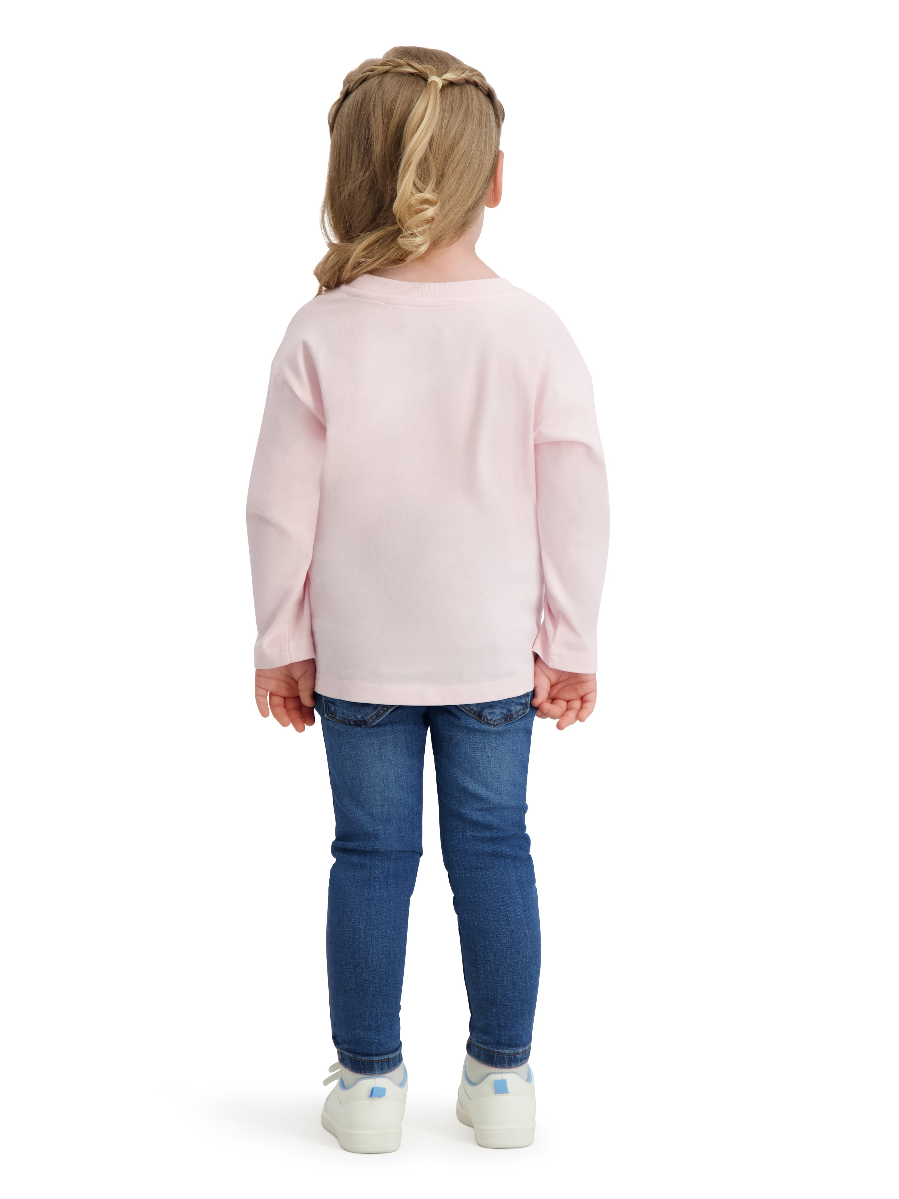 Dr. Seuss The Grinch Toddler Girl Long Sleeve Pink Tee Shirt, Sizes 12M-5T