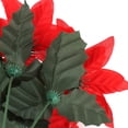 thumbnail image 6 of 1Pieces 6 Head Artificial Poinsettia Bushes Silk Fabric Poinsettia Bushes Plants for Indoor Outdoor Xmas Christmas Tree Ornament Home Porch-Red, 6 of 11