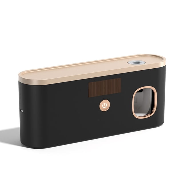 Dispensador AutomáTico de Pasta de Dientes con Soporte Desinfectante para Cepillos de Dientes, Recargable por USB, para Pared