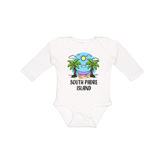 Inktastic Summer Vacation in South Padre Island Boys or Girls Long Sleeve Baby Bodysuit