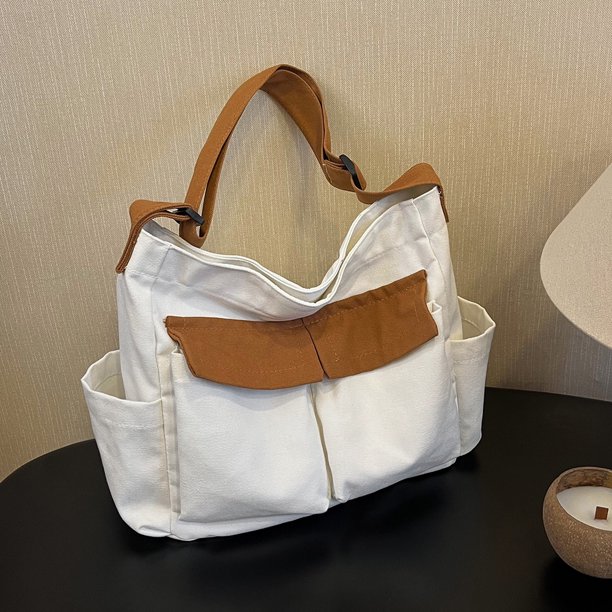 Bolso de mano de Color sólido a la moda Simple para mujer, bolsos de viaje grandes de otoño para mujer
