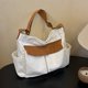 thumbnail image 1 of Bolso de mano de Color sólido a la moda Simple para mujer, bolsos de viaje grandes de otoño para mujer, 1 of 8