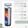 thumbnail image 5 of Waldeal Watercolor Galaxy Skinny Tumbler with Lid, Stainless Steel Double Wall Vacuum Insulated Travel Mug Water Bottle Iced Coffee Cup 20oz, 5 of 9