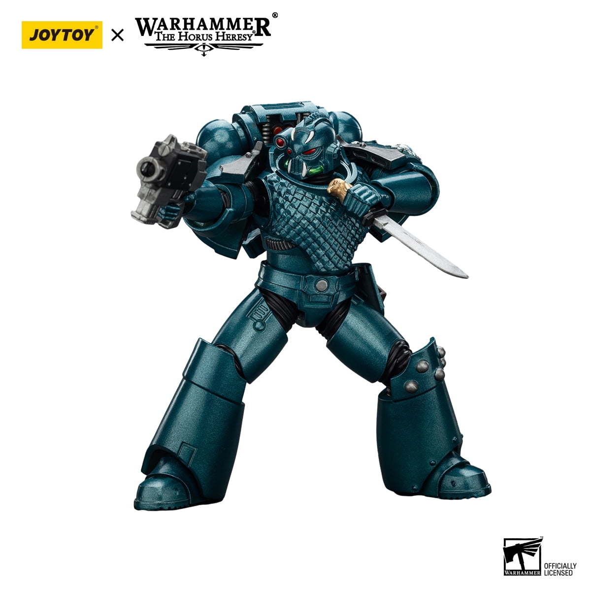 JOYTOY Warhammer 40K Alpha Legion Headhunter With Banestrike Combi-Bolter And Power Dagger 1:18 Collection Model