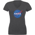 thumbnail image 1 of NASA Logo Juniors V-Neck T Shirt, 1 of 1