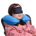 thumbnail image 5 of Almohada inflable Almohadas de aire en forma de U de PVC Cuello roto portátil Azul cielo Azul, 5 of 5