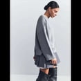 thumbnail image 4 of Suéteres de Punto Grueso para Mujer, Otoño 2025, Larga, Cuello Redondo, Jersey Holgado, Ropa de Moda de Invierno. Gris M, 4 of 10