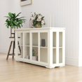 thumbnail image 3 of 41" Sideboard Cabinet, Wood Kitchen Cupboard with 2 Sliding Glass Doors, Adjustable Shelf, Modern Display Storage Cabinet for Living Room, Hallway, 3 of 8
