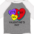thumbnail image 4 of Inktastic 1st Valentine's Day Hearts Boys or Girls Long Sleeve Baby Bodysuit, 4 of 5