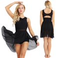 thumbnail image 1 of Women Hollow Out Asymmetric Ballet Dance Leotard Dress Sleeveless Modern Lyrical Dancing Show Practice Tutu Ballerina CostumeS Gong Bohan LED, 1 of 2
