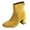 Yellow, variant on WRKEKC Womens Boots Ankle Booties Solid Square Toe Side Zipper Thick Heel Mid Heel Short Boots for Ladies Winter