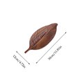 thumbnail image 3 of MMJ Wooden Tray Leaf Shaped Platter Snack Fruit Storage Organizer 11.81x4.72in Living Room Coffee Table Tea Serving Rustic Decor, 3 of 6
