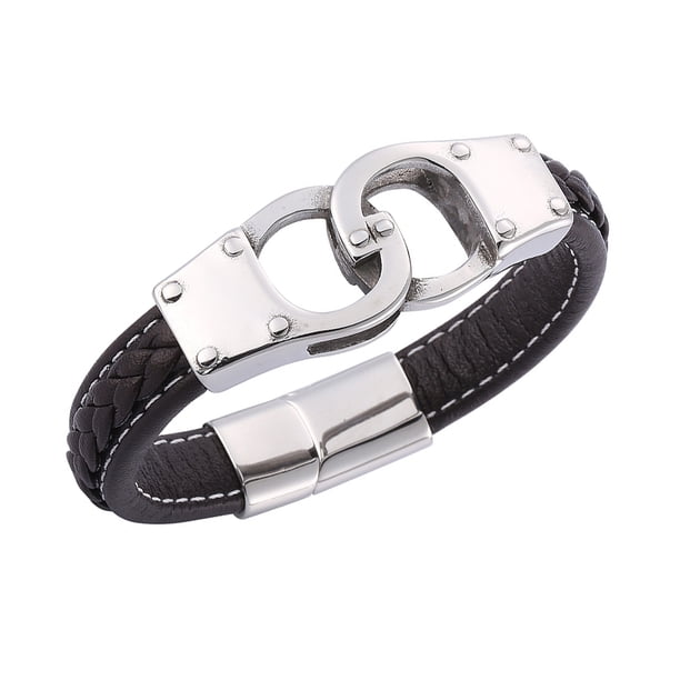 Qarigey trenzada personalizable que añade un toque personal, pulseras para hombres, brazaletes para mujeres, significativo y memorable Ropa, zapatos y accesorios Miscelánea marrón