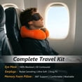 thumbnail image 2 of UNIWELL Neck Pillow for Traveling, Memory Foam Travel Pillow for Airplane Flight Headrest Sleep  with Eye Mask, Earplugs and Carry Bag, 2 of 7