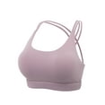 thumbnail image 7 of Womens Meduim Impact Sports Bras Criss Cross Back Sexy Running Bra Workout Running Crop Tops Longline Yoga Bra, 7 of 7