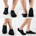 thumbnail image 2 of COOPLUS Mens No Show Socks Cushioned Low Cut Socks for Men Breathable Non-slip 6 Pairs, 2 of 9