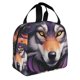 thumbnail image 2 of Disketp Colorful Wolf Head A Bolsa Térmica para Almuerzo para Hombre y Mujer, Ideal para Trabajo, Senderismo y Picnic, 2 of 8