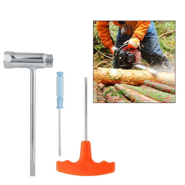 Tournevis Portable Tournevis pour, Outil de Tronçonneuse pour, Clé de Tronçonneuse pour la Maison Outil de Réglage pour Hommes Tronçonneuse