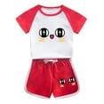 thumbnail image 1 of Odeerbi 1-12 Años Niños Niñas Conjuntos de Verano Estampado Algodón Manga Corta Raglan Camisas Pantalones Cortos Conjunto de Dos Piezas, 1 of 3