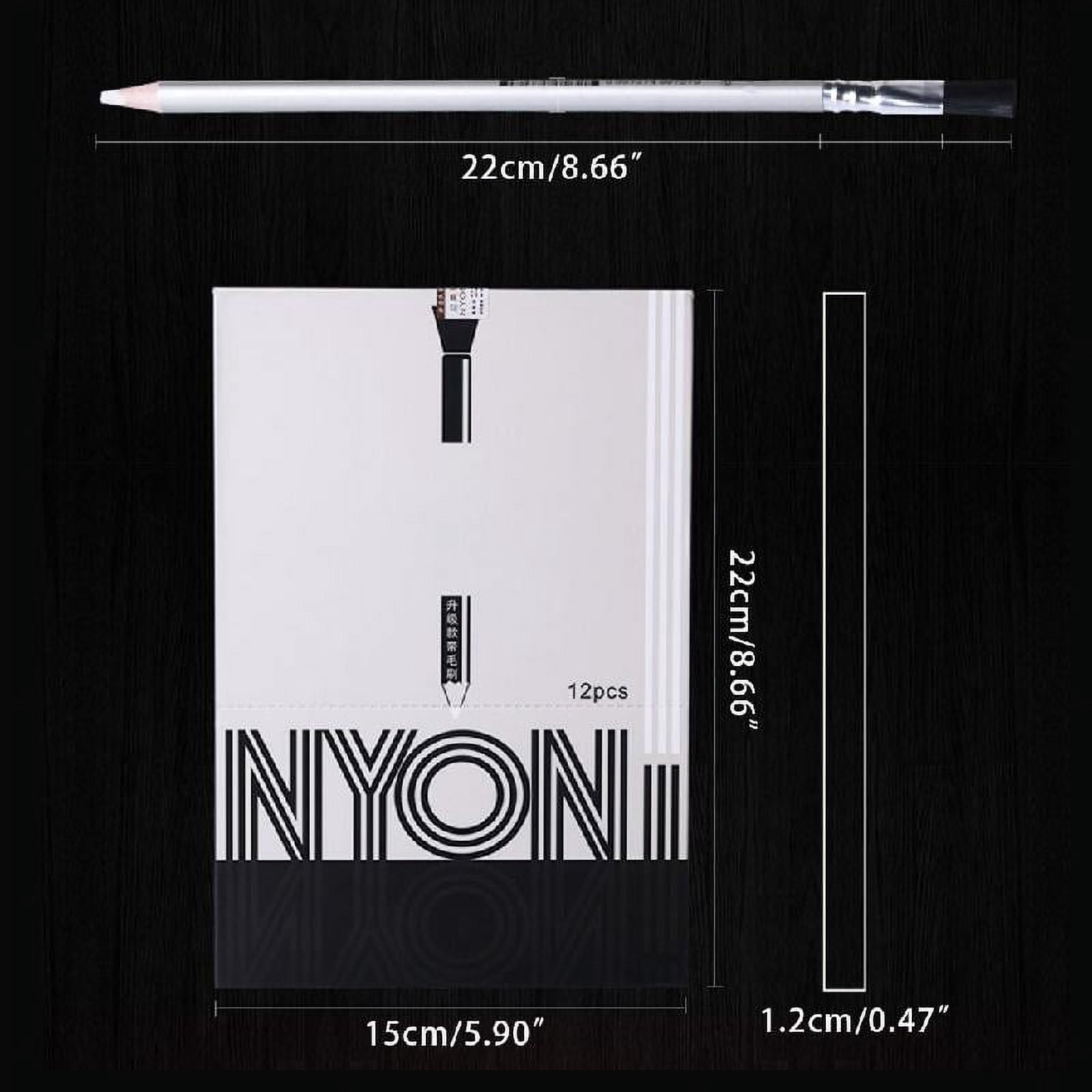 MANNYA 12 Pcs/Pack Dual-ended Erasers Pencils with Cleaning Brush Sketch Erasers Kit Highlight Eraser Pens for Artists Drawing
