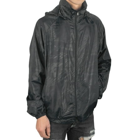LELINTA Men's Lightweight Windbreaker Jacket UV Protect Quick Dry Outdoor Packable Rain Coat Zip-Up Hoodie Sport