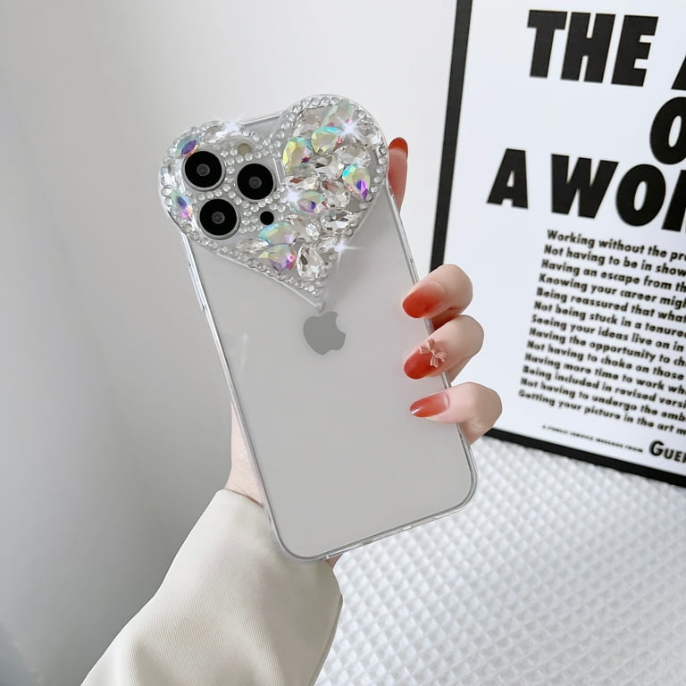 Luxury Glitter Clear Diamond Texture Phone Case For iPhone 14 13