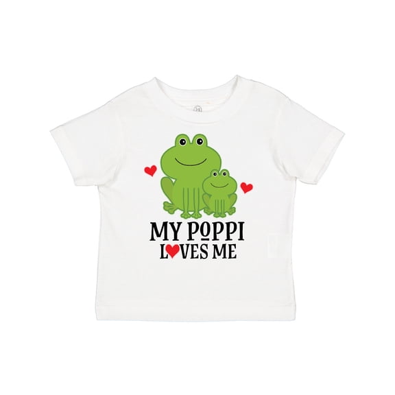 Inktastic My Poppi Loves Me Grandson Frog Boys Toddler T-Shirt