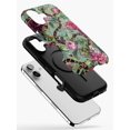 Banded Snakes and Pink Roses Sage Green Tough Case for Apple iPhone ...