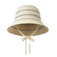 thumbnail image 3 of LXJHUAN Sun Hat for Women Striped Floppy Straw Wide Brim Summer Hats Breathable Foldable Packable Visor Beach Hat UV Protection Gardening Bucket Hat UPF 50+ Beige, 3 of 4