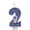 A002- Style B, variant on Astronaut Themed Birthday Number Candle - Glittery Blue Design with Cute Spaceman Accents, for Kids Astro Party, Cake Decoration, Birthday Celebrations