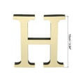 thumbnail image 2 of Unique Bargains 3D Acrylic Alphabet Mirror Wall Stickers Self-Adhesive Gold H Shape, 2 of 7