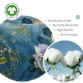 thumbnail image 5 of EazyTech 2 PCS Floral Pillow Case Queen Standard Size Set 19x31in Soft Pillow Shams Farmhouse Style Envelope Closure for Bedroom Sofa Decor Teal, 5 of 6