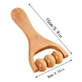 thumbnail image 3 of Cosmug Massage Tools Wooden Double and Three Wheel Roller Massager Portable Dredge Massager, Massage Products Clearance Sale, a Massager, 3 of 5