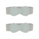 thumbnail image 1 of Cinturón elástico de cuero sintético con hebilla en forma de 8 Inspire Chic de 2 piezas para dama 39.4x2.36" (LxW) Gris, 1 of 7